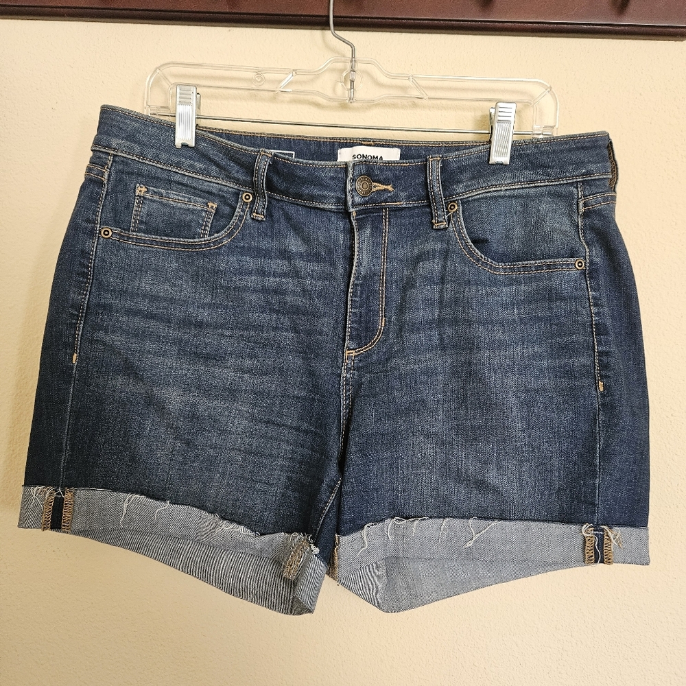 Sonoma Roll Cuff Denim Jean Shorts Size 12